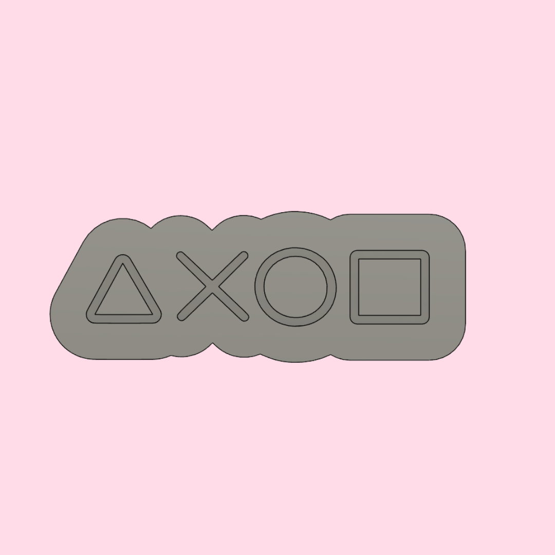 PlayStation icons debosser with matching cutter