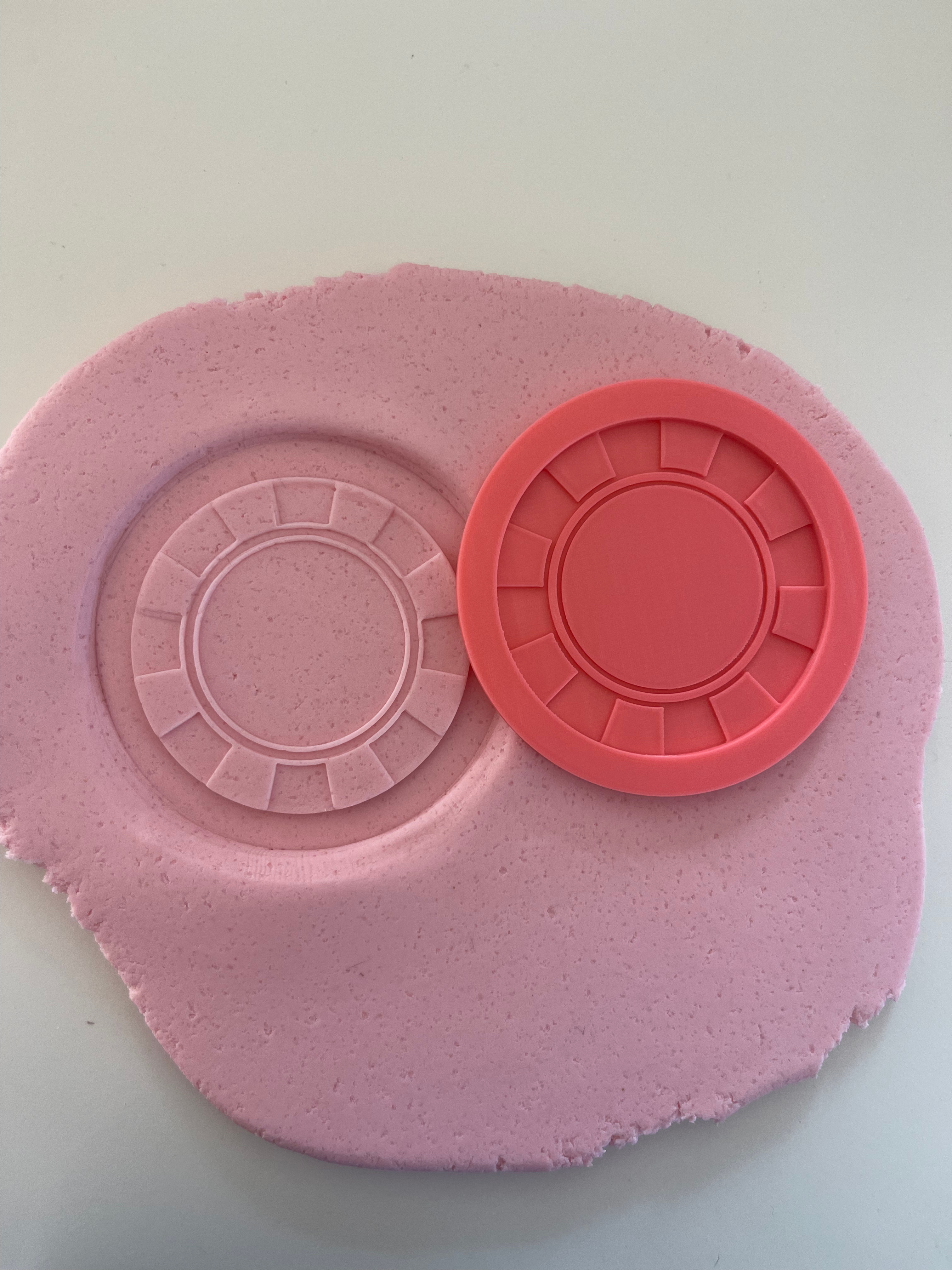 Poker chip debosser