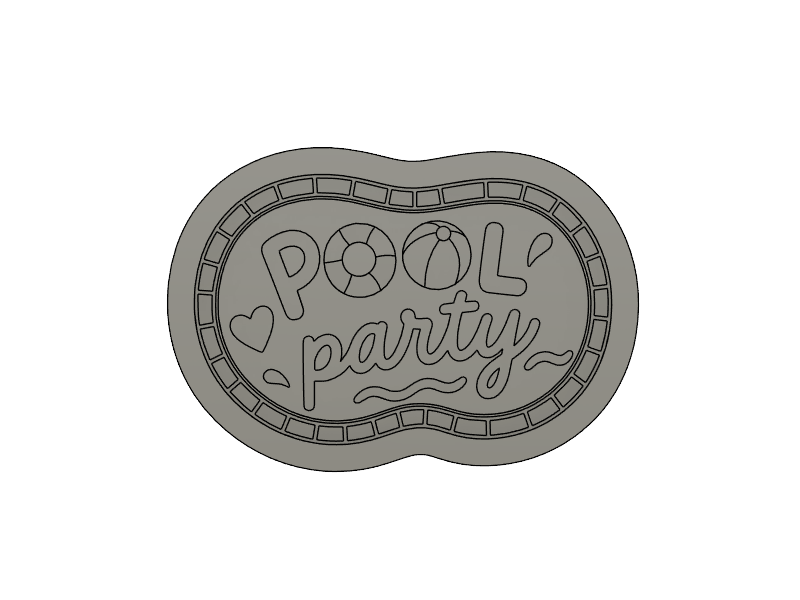 Pool party debosser with matching cutter