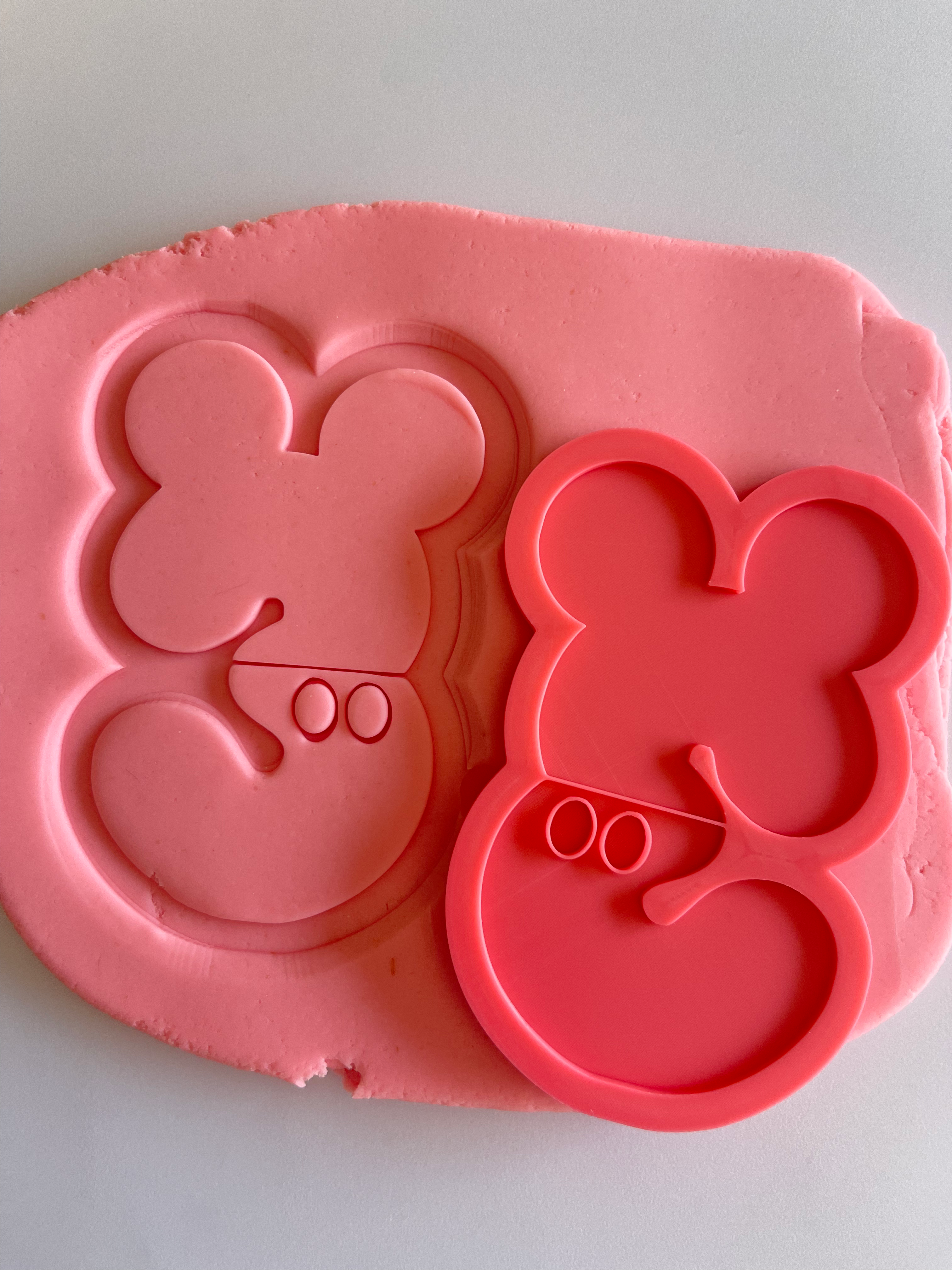 Number 3- Mickey Mouse themed debosser with matching cutter 