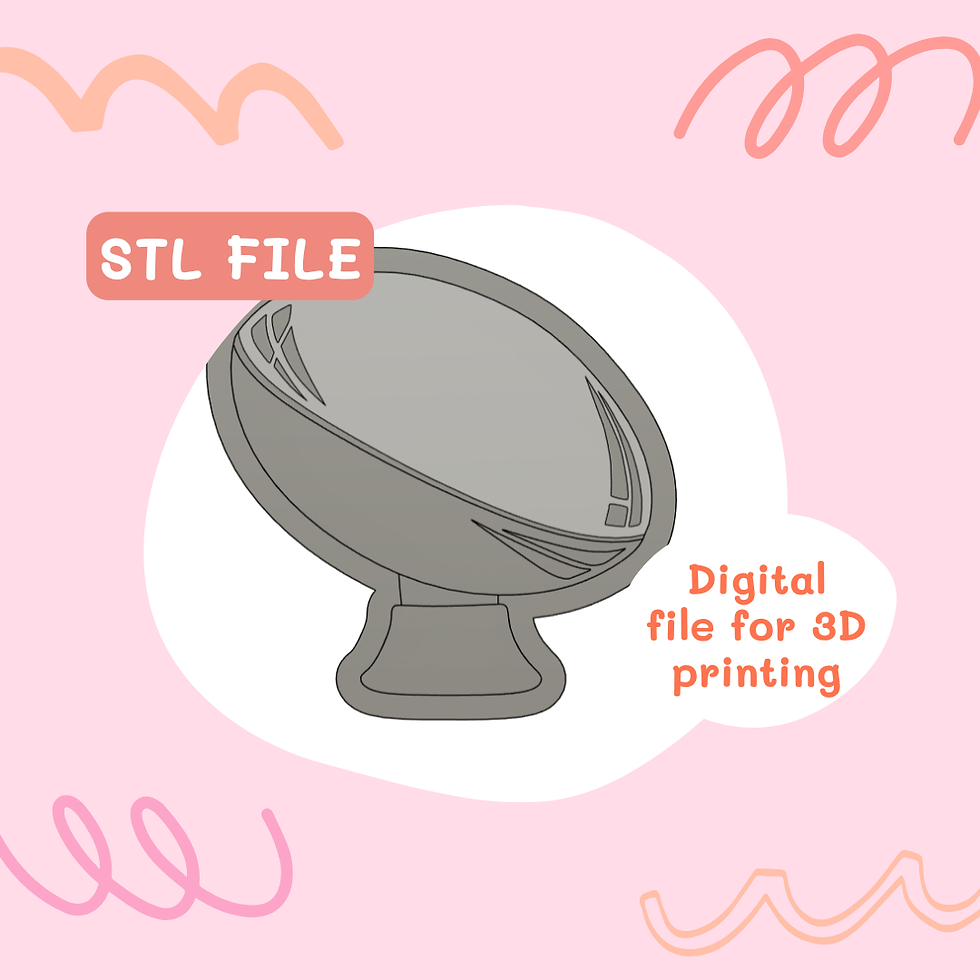 Steeden rugby ball with stand STL