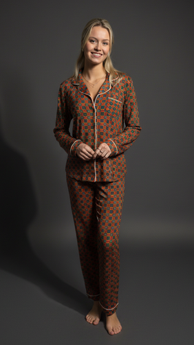 Kerst Pyjama groen rood ruit