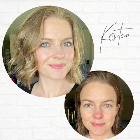 youradhdmom wearing white peach as her main shade in her before and after photo.