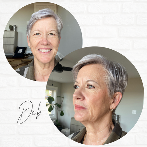 photo of a woman with mature skin before and after Seint makeup