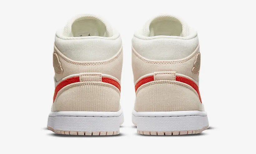 Miniature : Nike AIr Jordan 1 Mid SE Corduroy Sail Orange Quartz-White-Orange