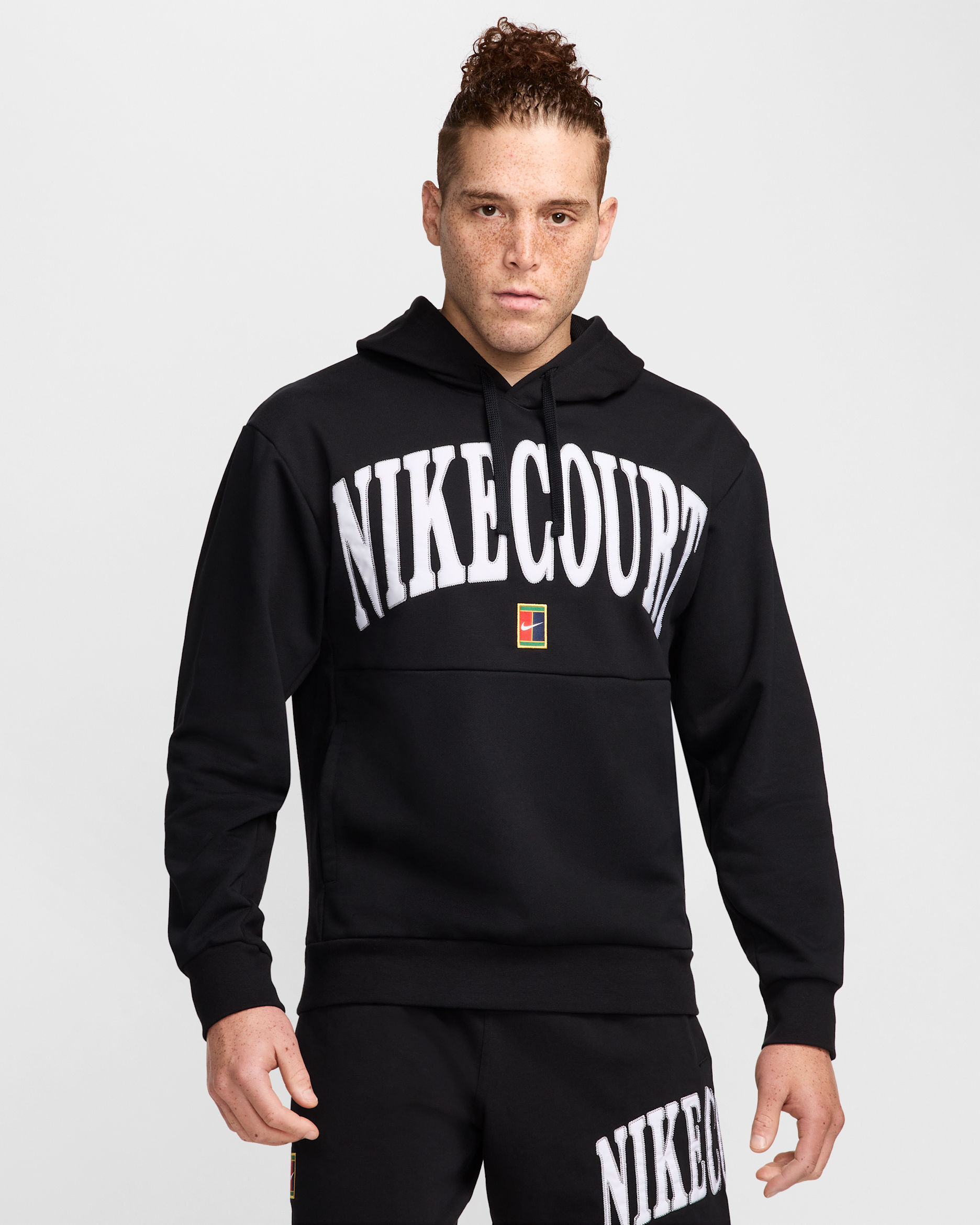 NikeCourt Heritage Dri-FIT Fleece Tennis Hoodie Black