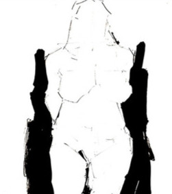 Female Nude Life Drawing in Pastel & Ink | Fine Art Print