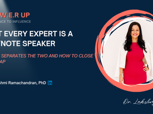 Not every expert is a Keynote Speaker