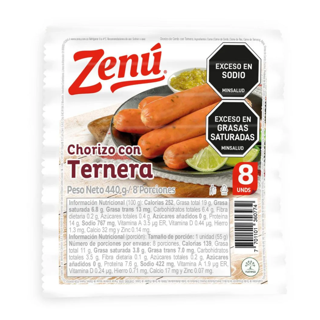 CHORIZO DE TERNERA ZENU *440 GRS