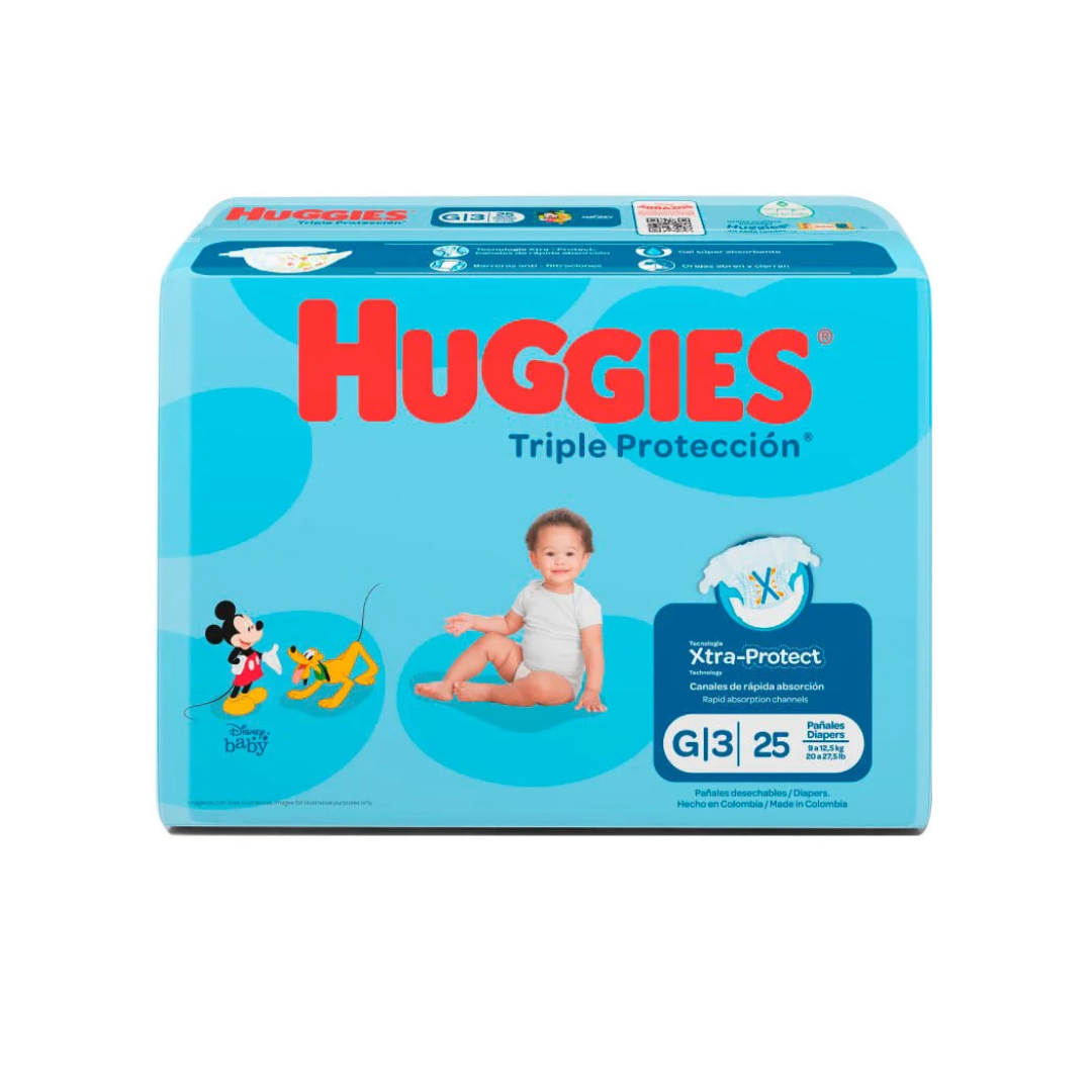 PAÑALES HUGGIES PLUTO ET/3  *25UND