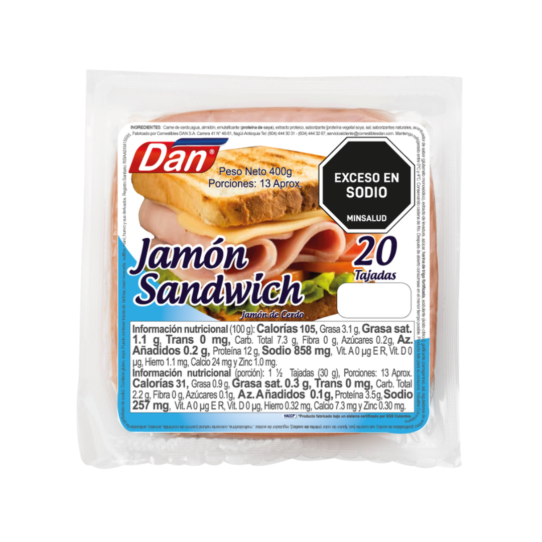 JAMON SANDWICH DAN *400GRS