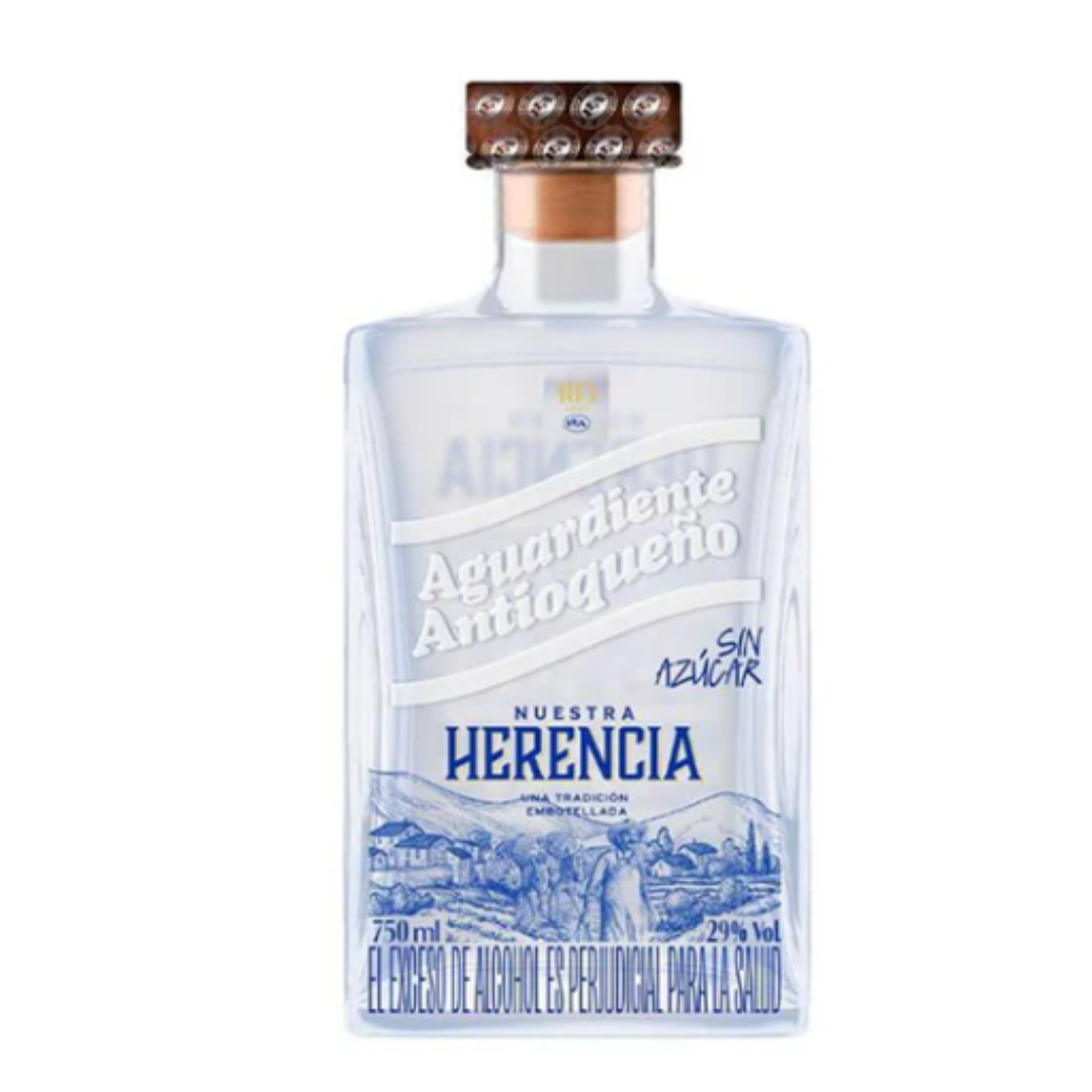 AGUARDIENTE HERENCIA SIN AZUCAR BOTELLA *750ML