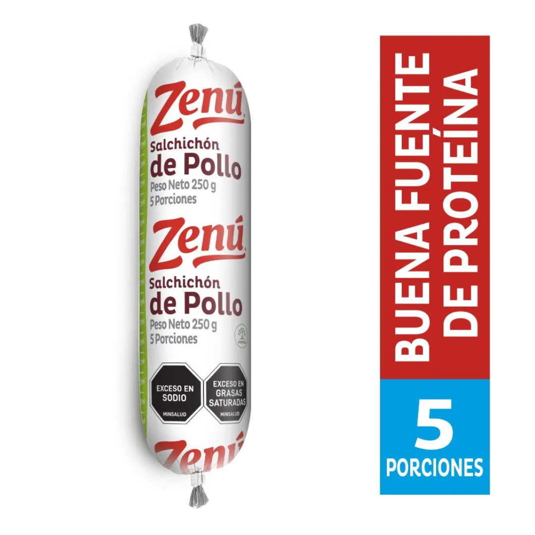 SALCHICHON DE POLLO ZENU *250GRS