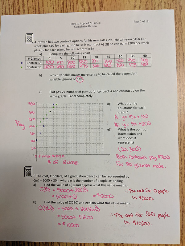 Grade 10 Exam Review Answers Mysite