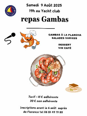 REPAS GAMBAS samedi 19 Août 2025