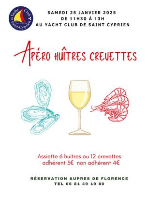 Apéro huîtres et crevettes