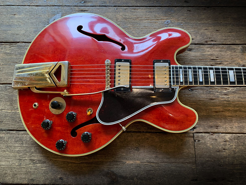 Thumbnail: 1959 Gibson ES 355 TDC Stereo W-Side to Side Vibrola.