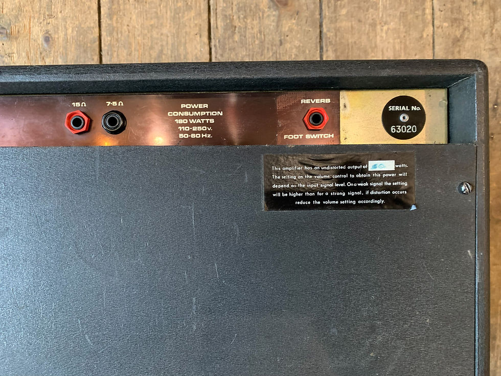 Thumbnail: 1969 Selmer Treble N Bass 50 Reverb Valve Guitar Amplifier Head