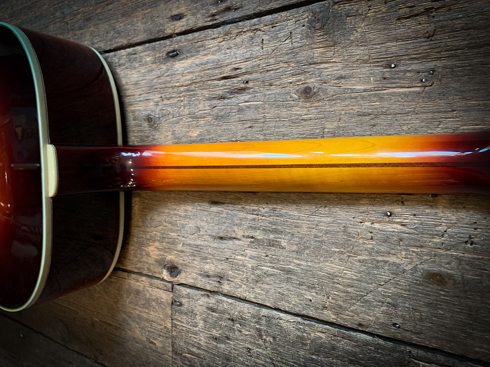 Thumbnail: 1972 Guild F-50 in Sunburst finish and original hard shell case