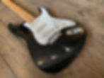 Thumbnail: 1973 Fender Stratocaster Black/Maple neck with hard shell case.
