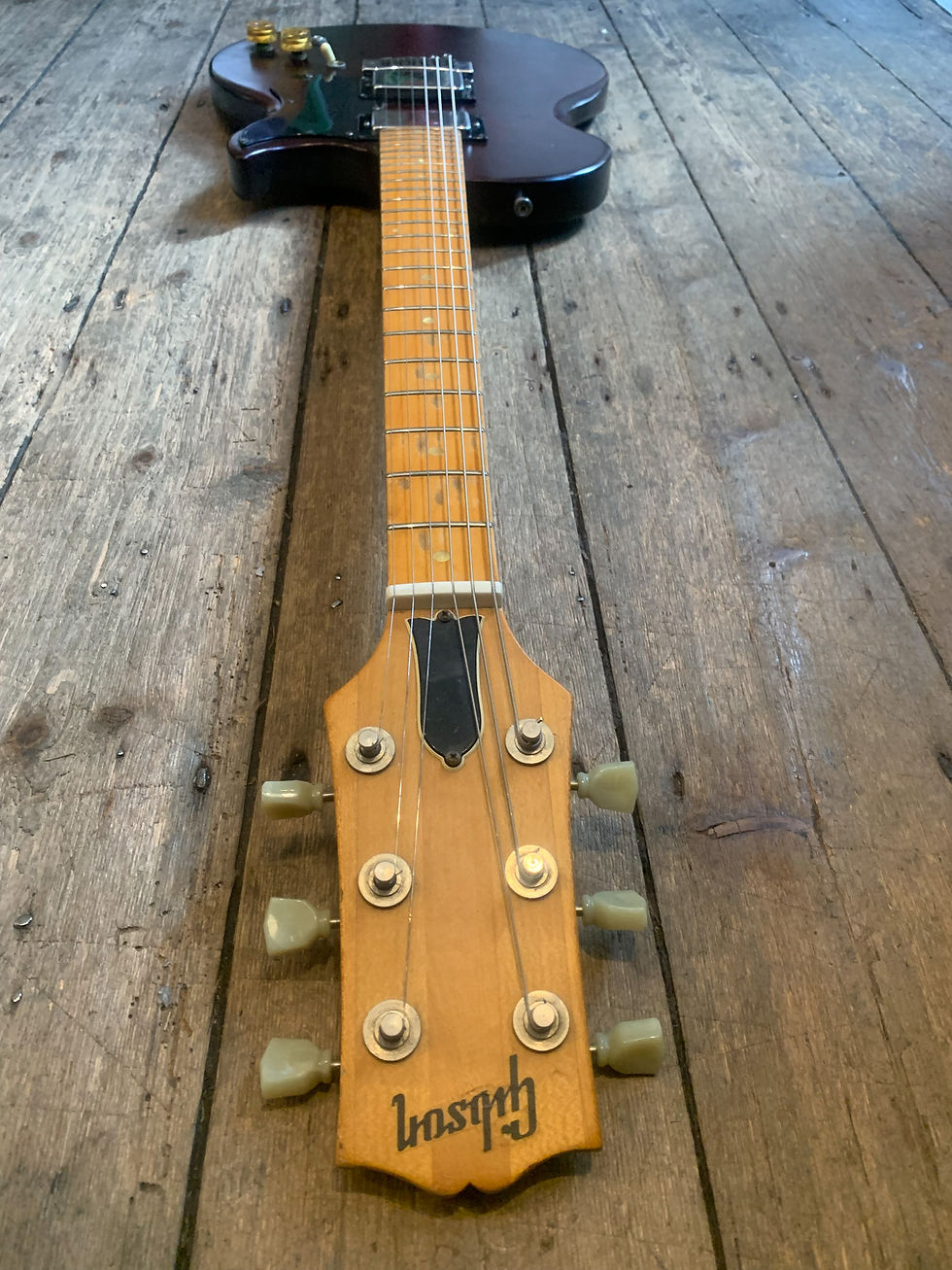 Thumbnail: 1974 Gibson L6 in Burgundy wine red finish