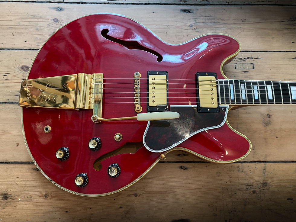 Thumbnail: 1965 Gibson ES355 in Cherry finish and original hard shell case