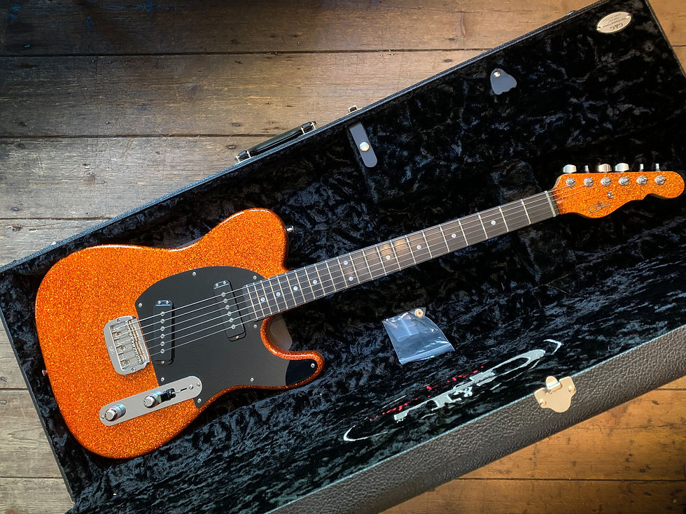 Thumbnail: 2019 G&L Custom Shop ASAT Special in Orange Metal Flake
