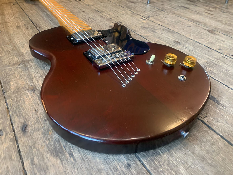 Thumbnail: 1974 Gibson L6 in Burgundy wine red finish