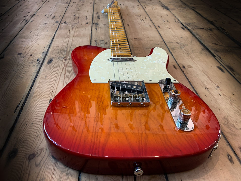 Thumbnail: 2015 Schecter Diamond Tele in aged Cherry Burst & hard shell case