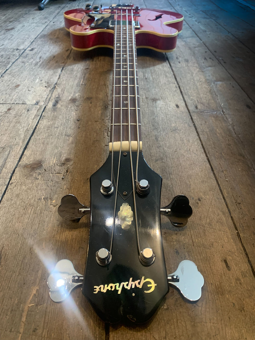 Thumbnail: 1967 Epiphone Rivoli EB 232C in Cherry with original hard shell case