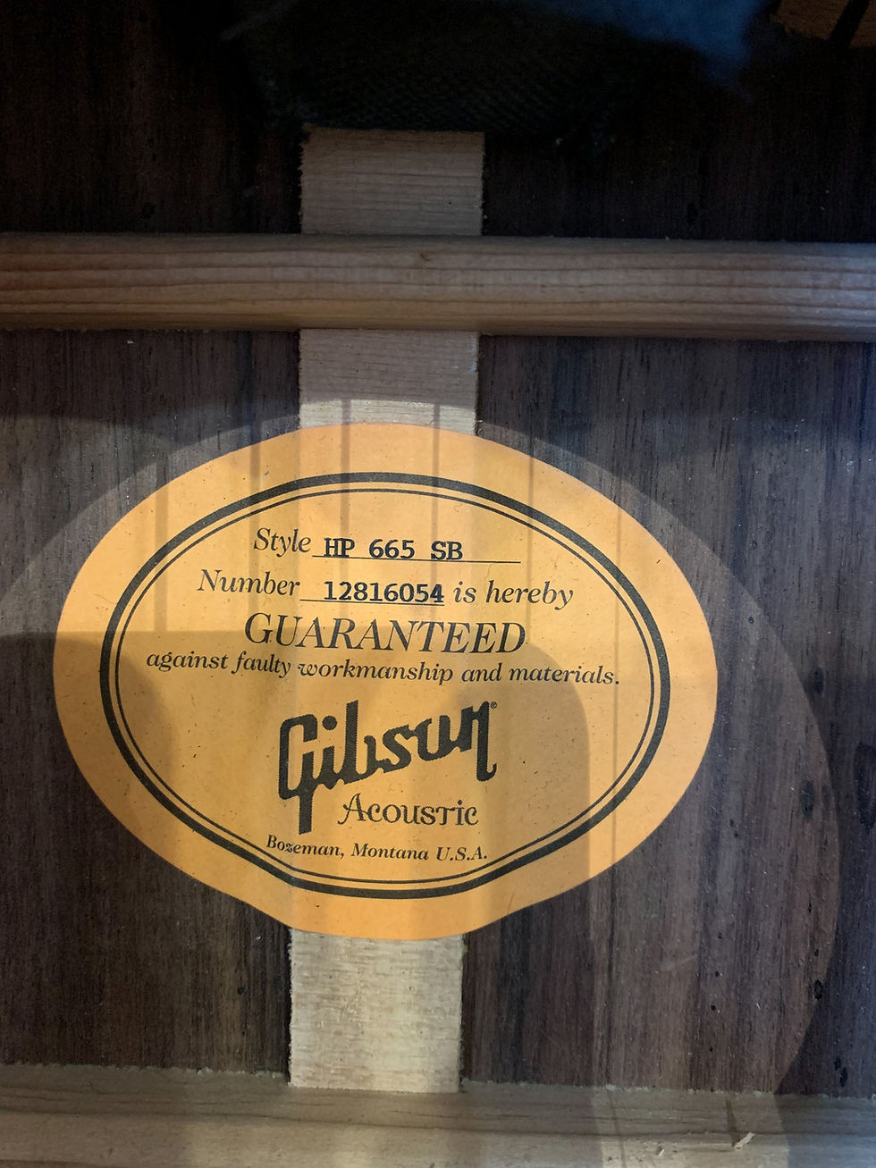 Thumbnail: 2017 Gibson HP 665 SP Electroacoustic with cutaway