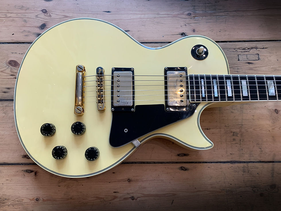 Thumbnail: 1980 Gibson Les Paul Custom in Ivory white finish with hard shell case