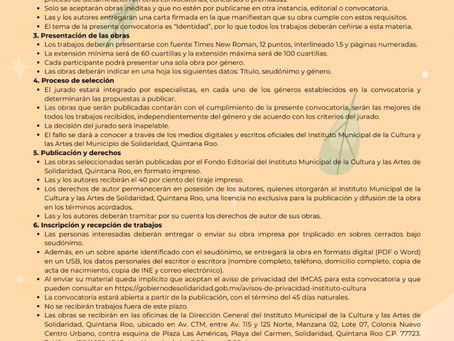 IMCAS convoca a escritores a participar en concurso literario con enfoque en Identidad