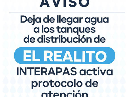 Falla El Realito, se interrumpe el suministro de agua en la capital potosina