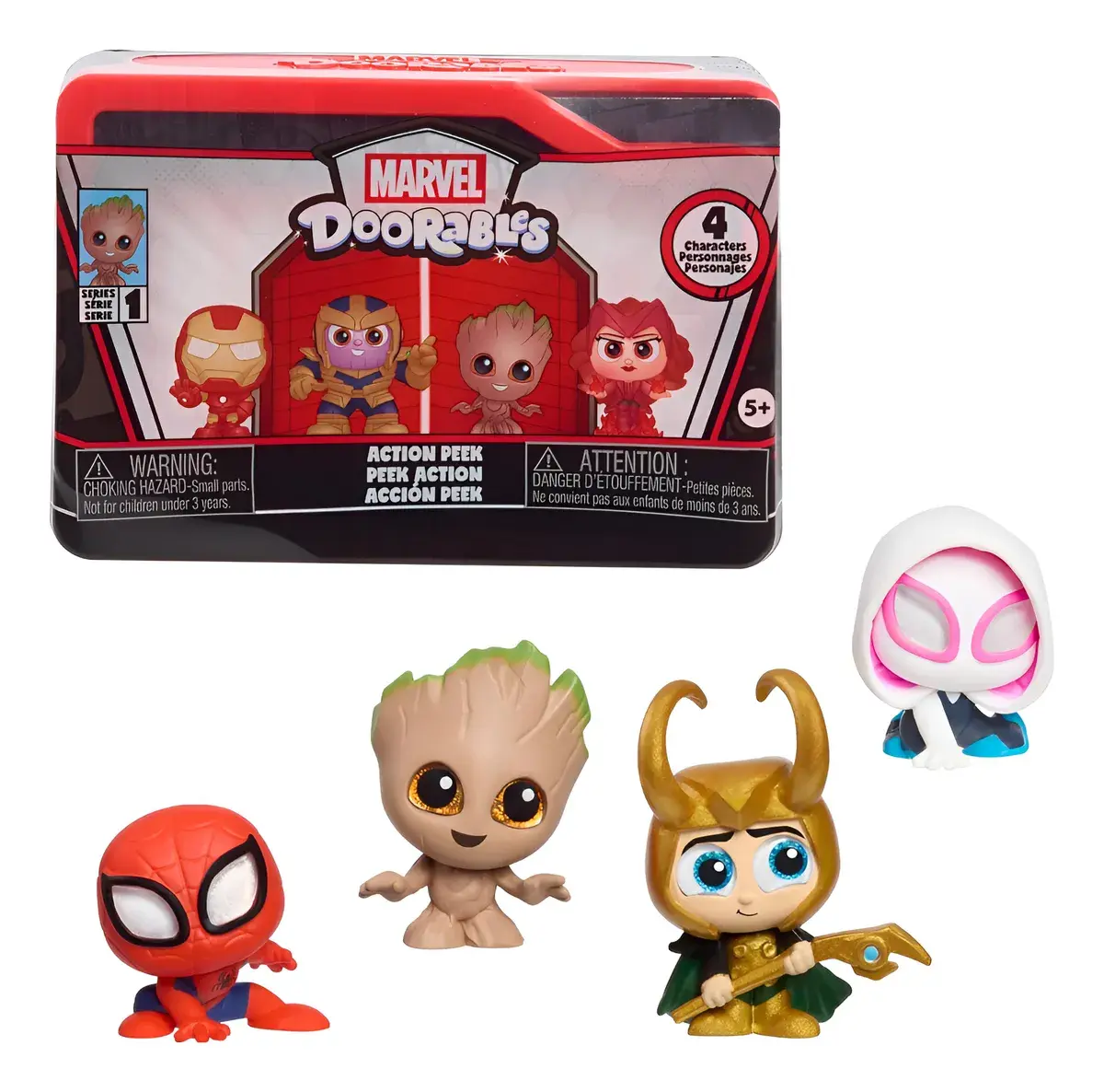 CAJITA ROJA ACTION  PEEK MARVEL  DOORABLES
