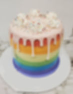 6” Rainbow layer Drip Cake 