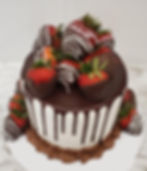6” Strawberries and Ganache Drip