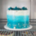 8" Double Rd Teal Ombre