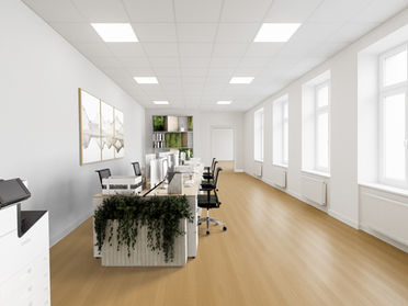 Architectural rendering for the marketing of an office space  in Vienna after the renovation phase