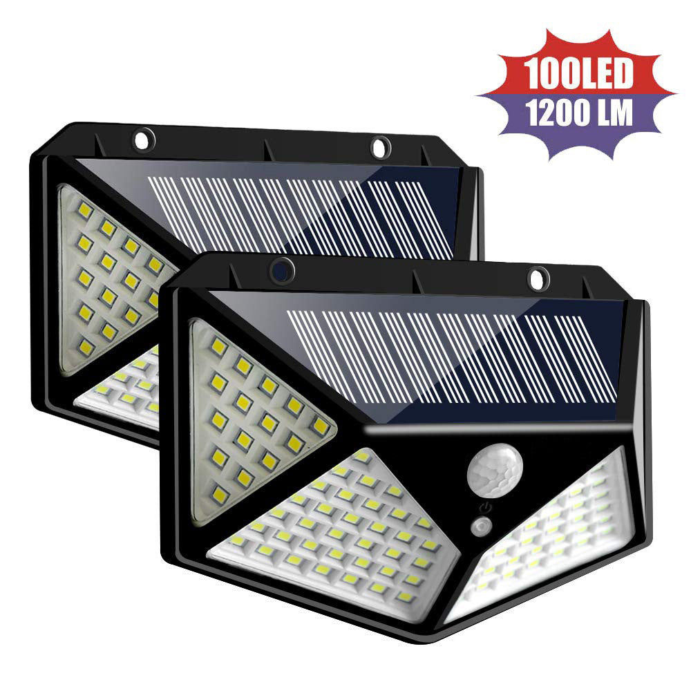 100-LED Solar Motion Sensor Wall Light