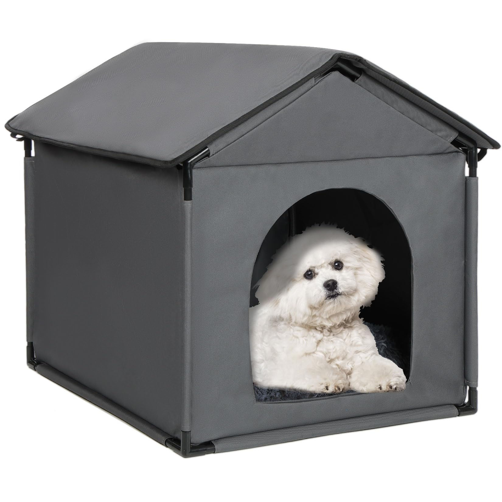 24-Inch Indoor Pet House with Soft Cushion