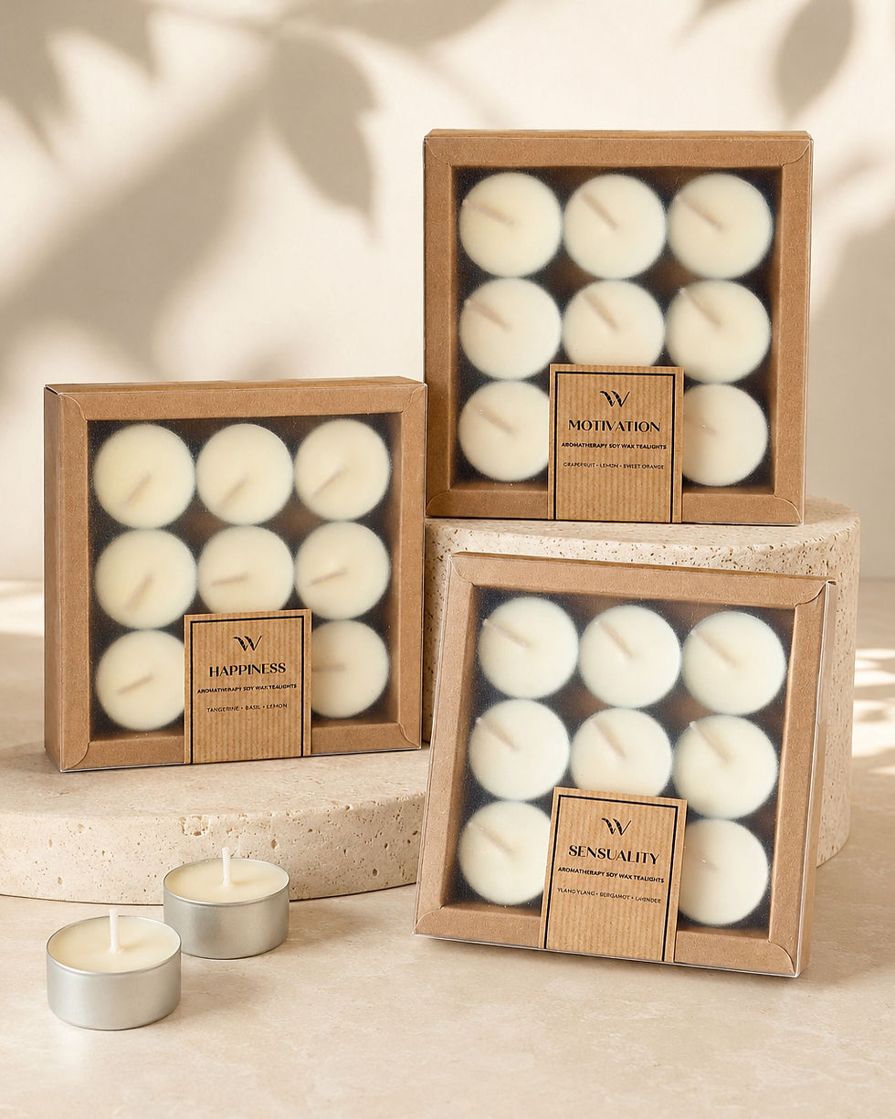 Thumbnail: Natural aromatherapy tealights UK wellness home scents