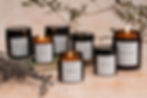 Aromatherapy soy candles in amber jar