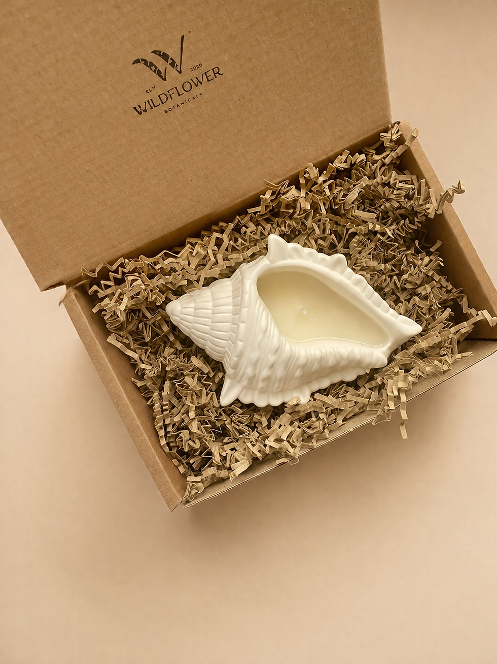 Thumbnail: Large Seashell Candle | Coastal shell candles | handmade jesmonite | Soy wax Summer candles