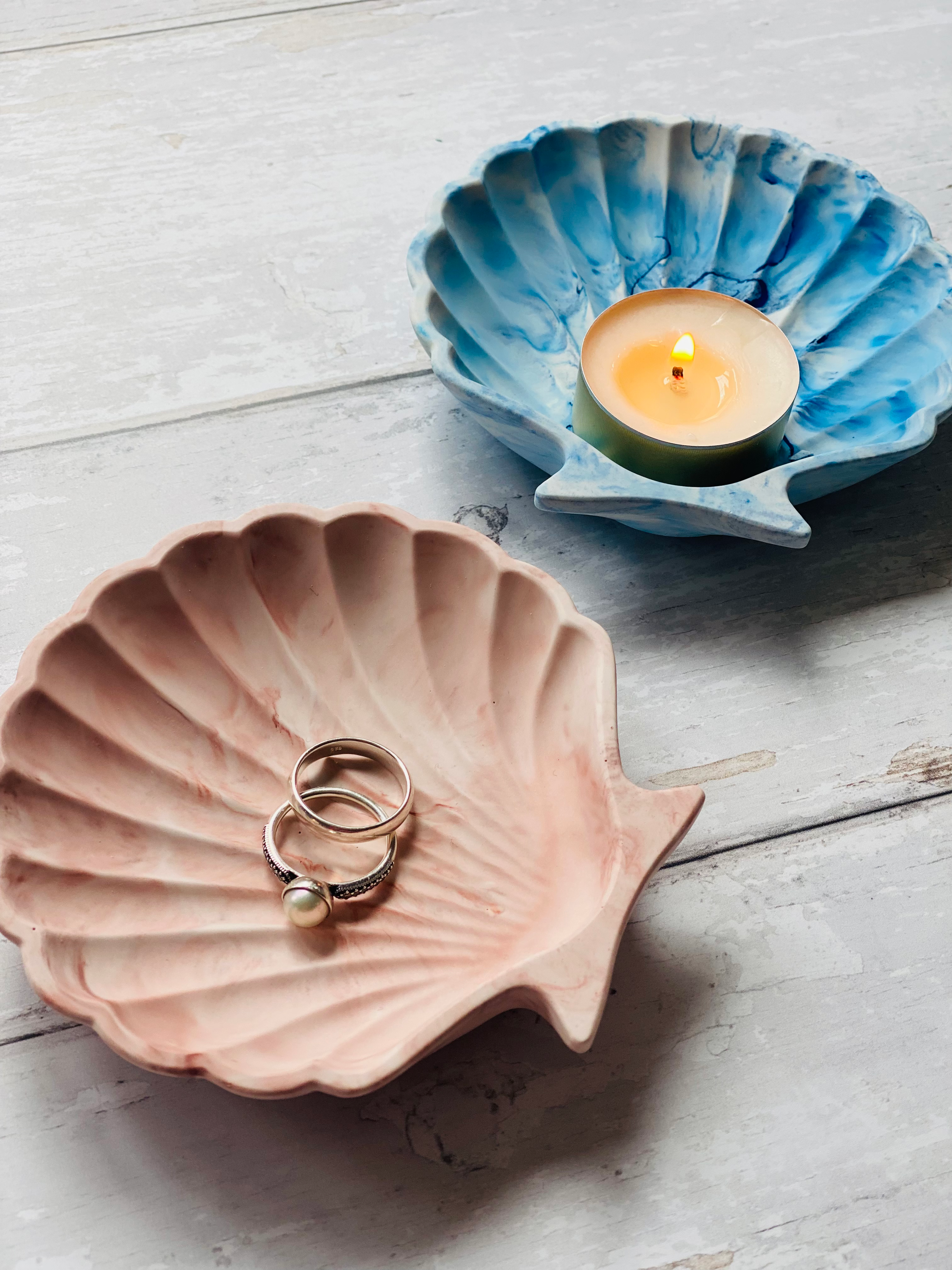 Seashell Jesmonite dish