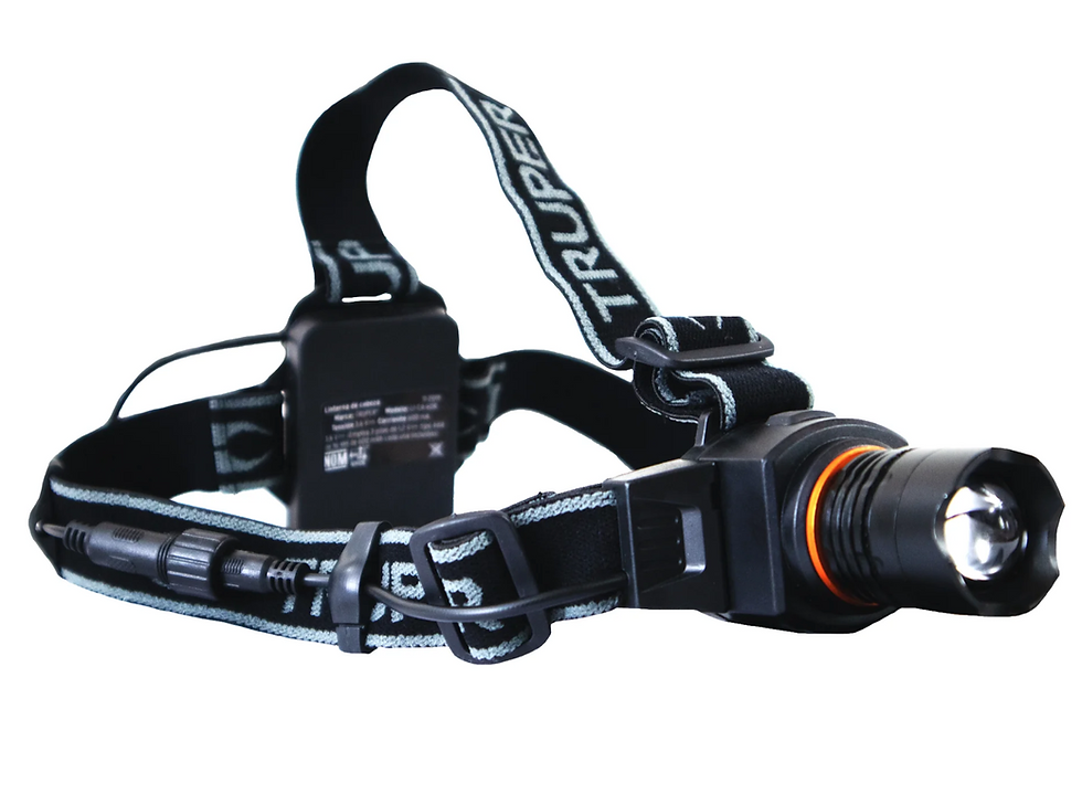 LÁMPARA FRONTAL TIPO MINERO, MANOS LIBRES