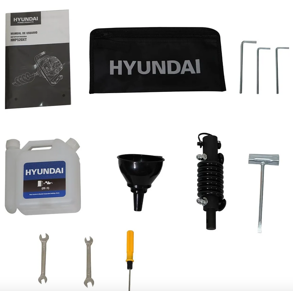 Miniatura: MOTOPERFORADORA HYUNDAI 80X20CM C/MOTOR 2.5HP/52CC - HHP520XT