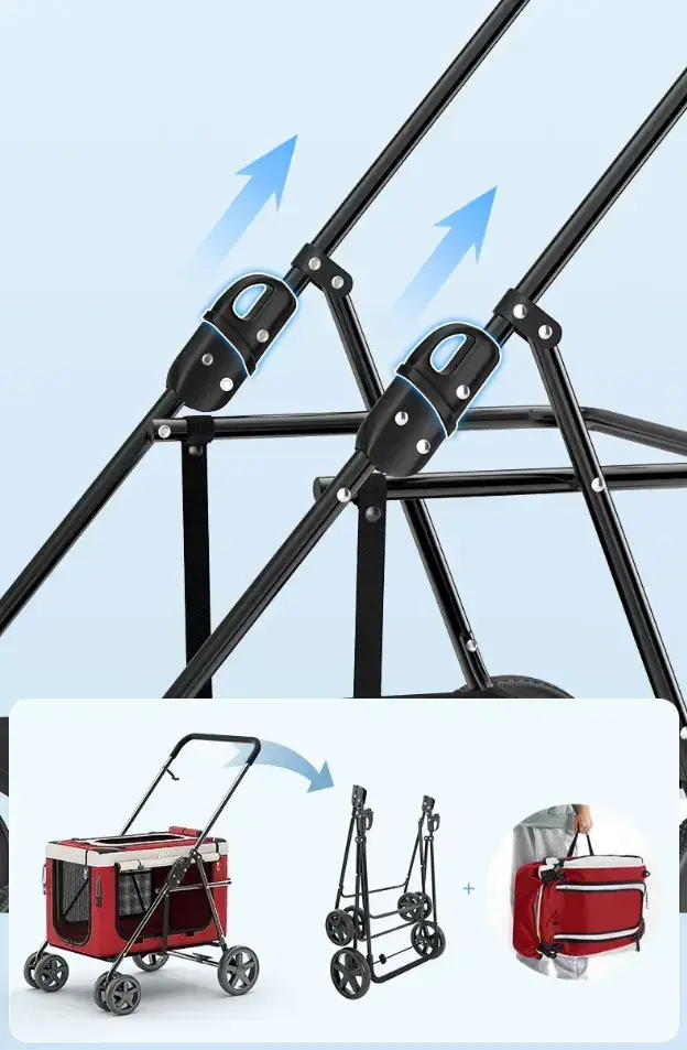 Thumbnail: Stroller with removable pet carrier Bello BL09