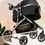 Thumbnail: Folding pet stroller with removable carrier Bello LD11 Grey