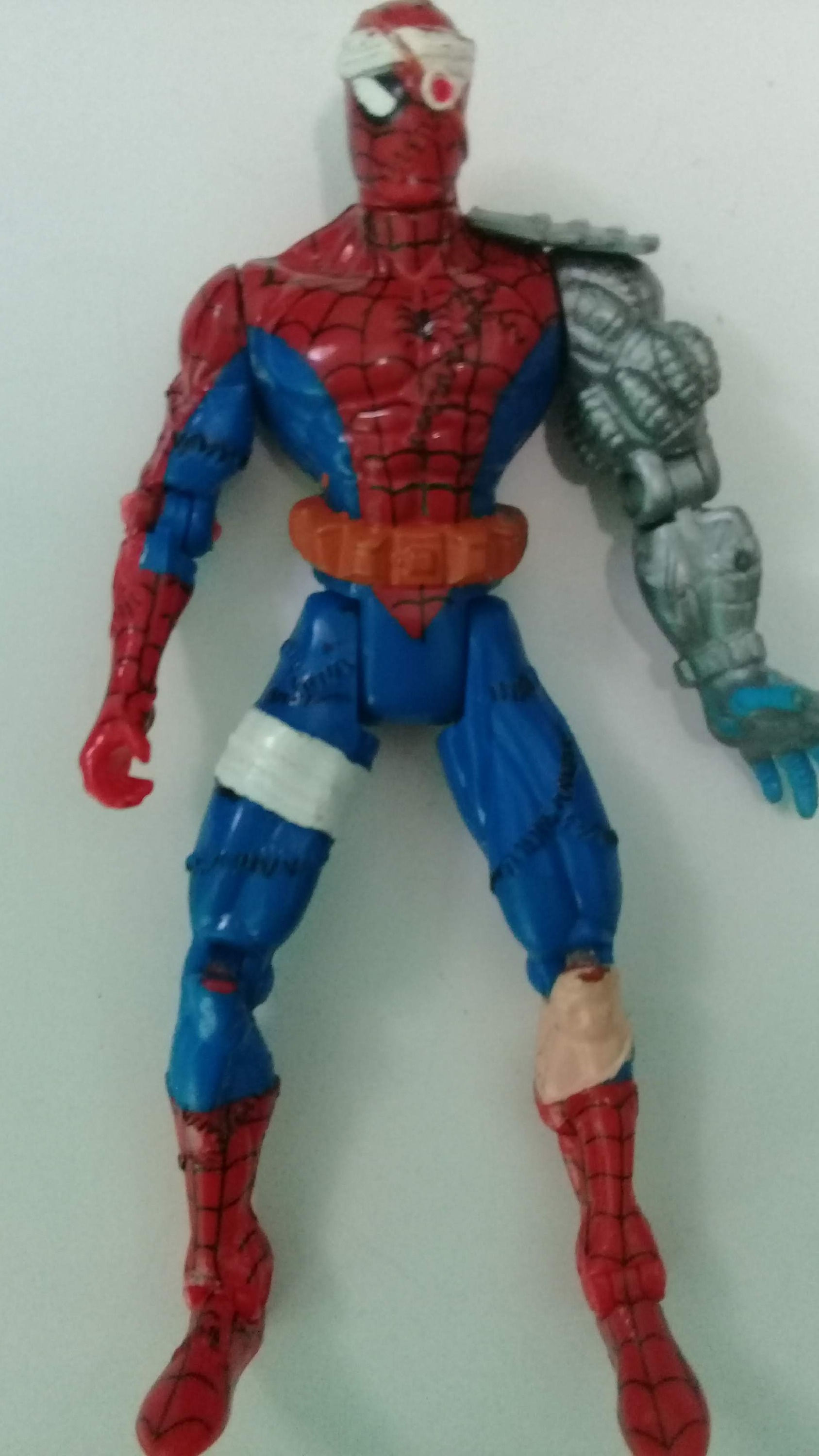 boneco homem aranha toy biz cyborg spider wars 1996
